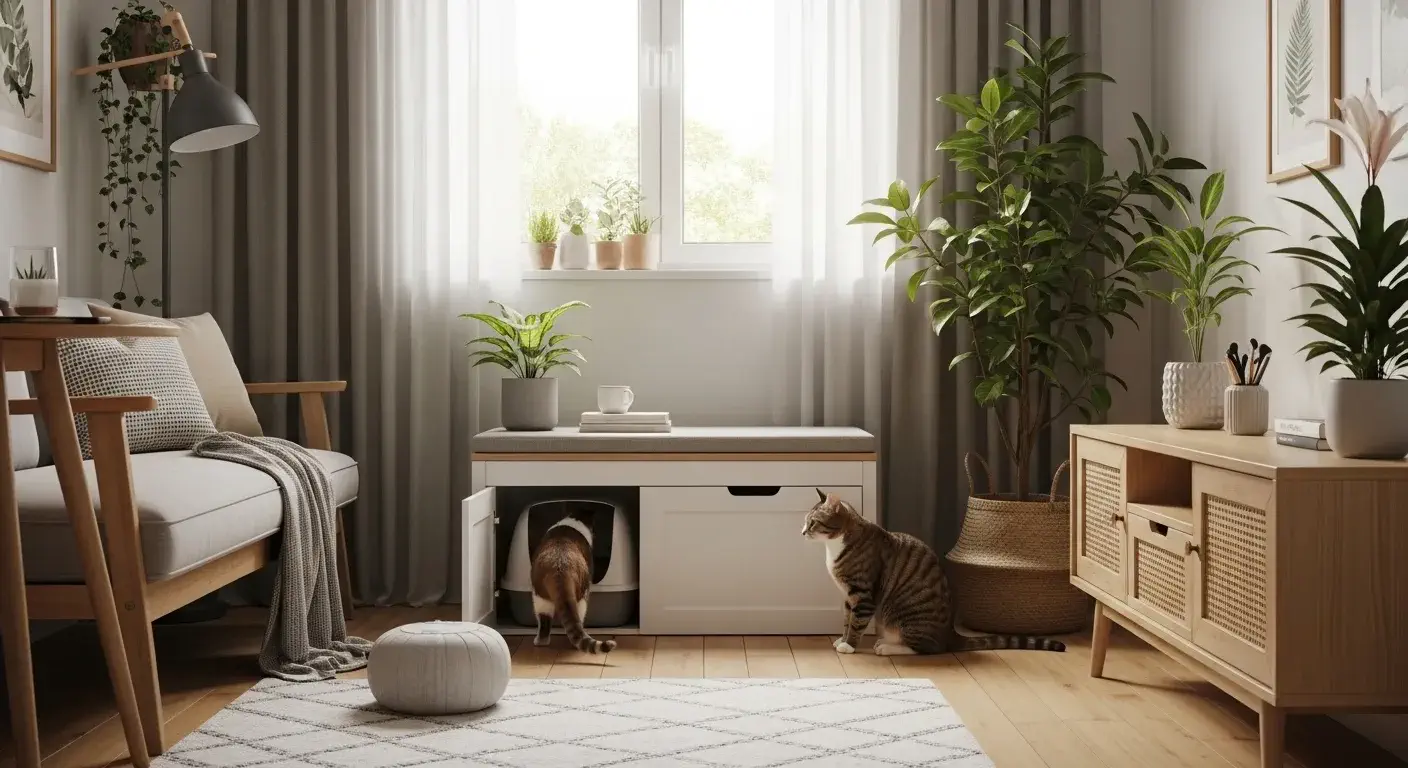Read more about the article 10 Clever Ways to Hide a Litter Box in a Small Apartment