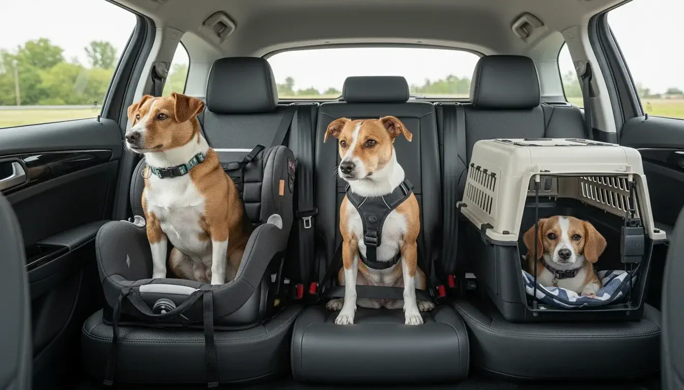 Read more about the article Dog Car Seat vs Crate vs Harness: Which is Safest for Your Pup?