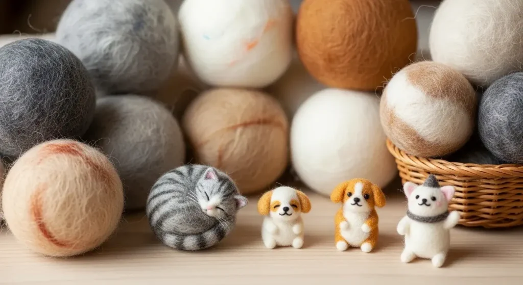 Felted Pet Fur Balls & Mini Sculptures