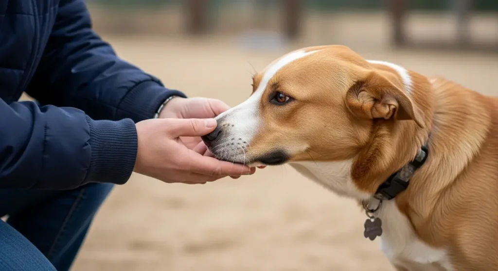 Rescue Dog Showing Affection