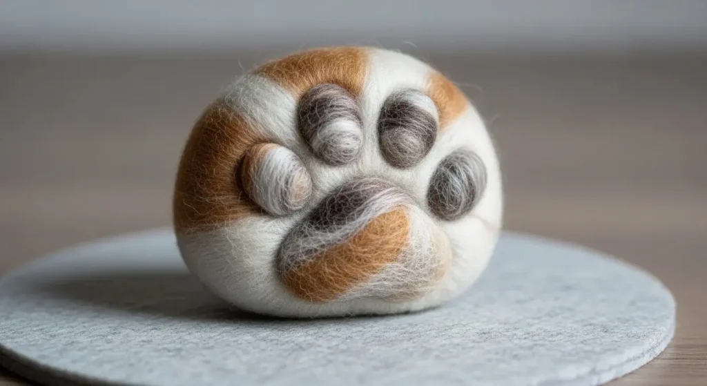 Simple Felted Pet Fur Keepsake