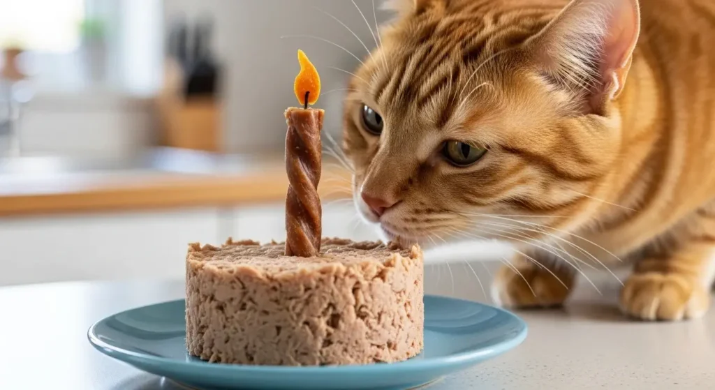 smash cake with a treat candle