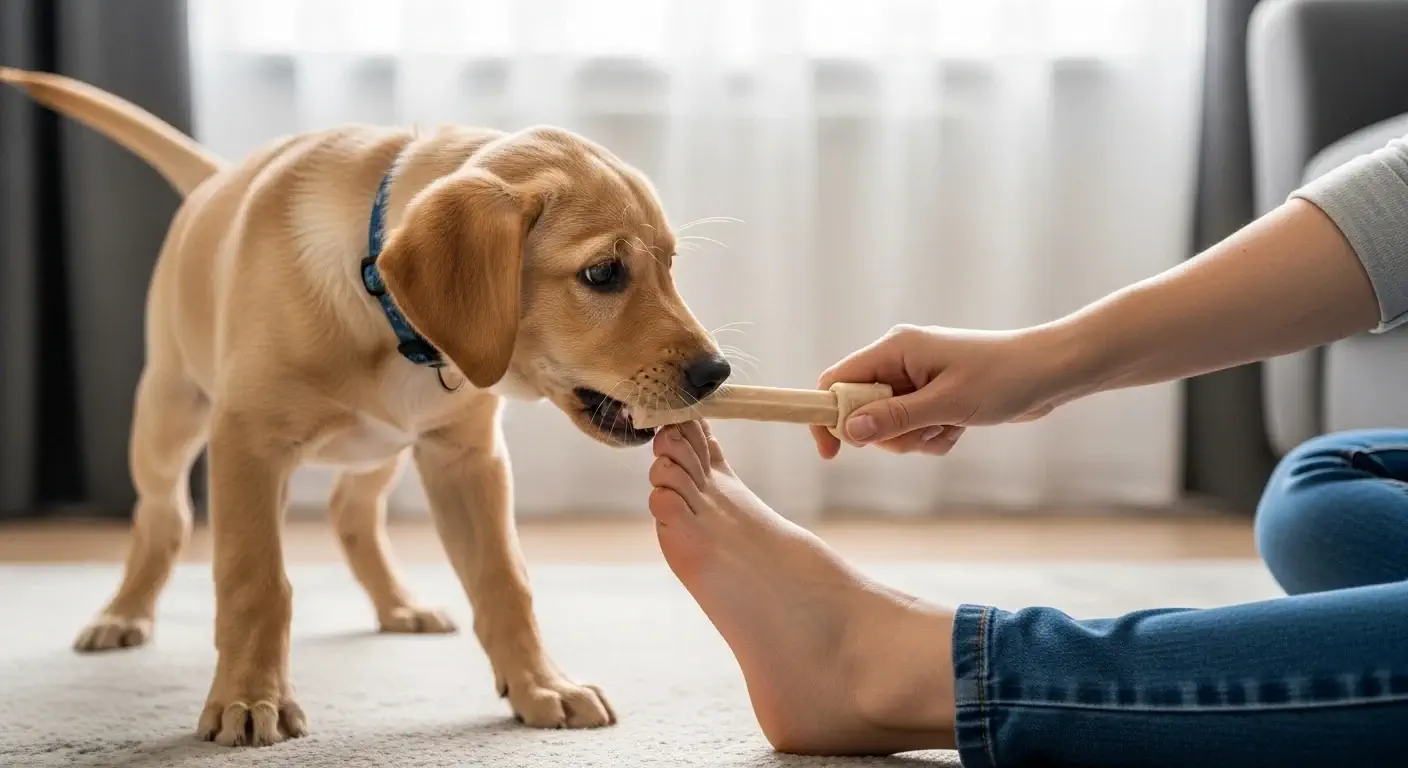 You are currently viewing How to Stop a Puppy from Biting Hands and Feet (Fast Training Guide)