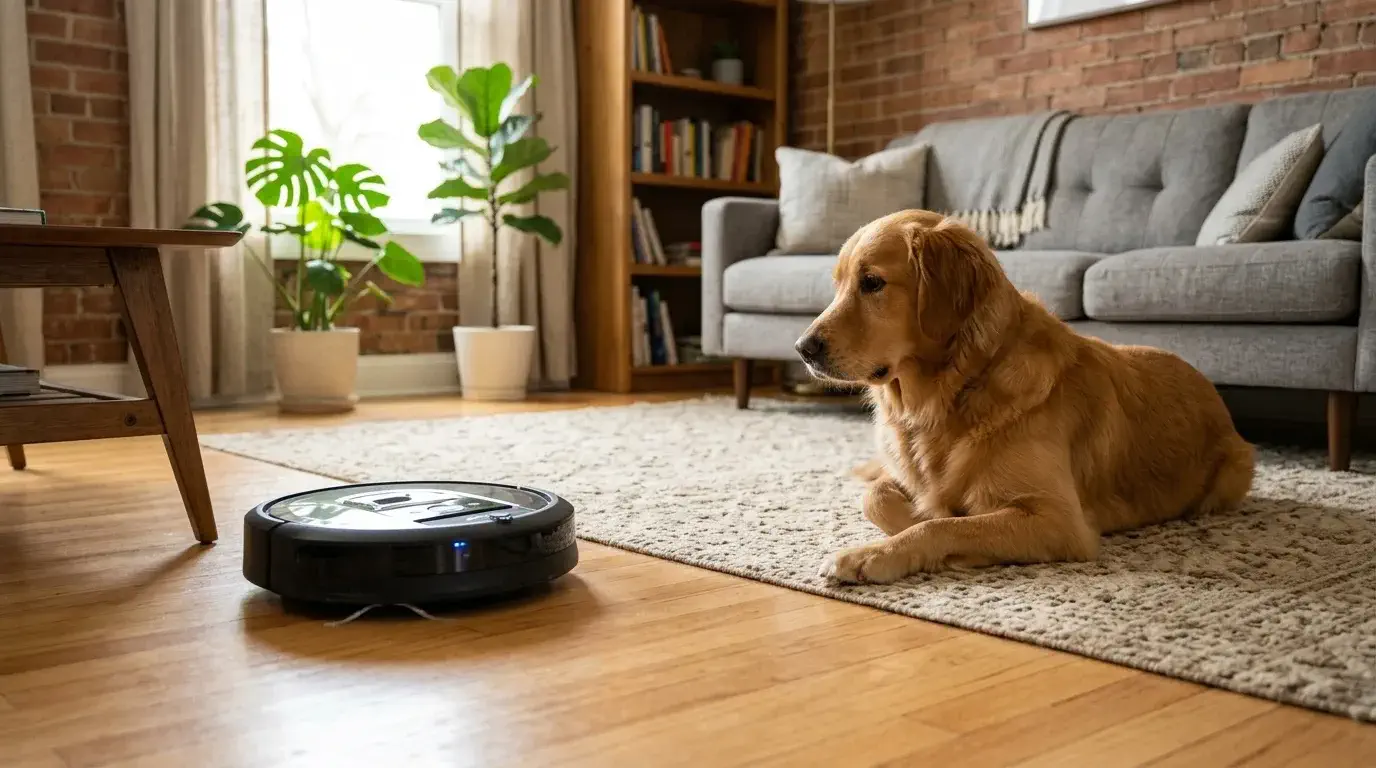 Read more about the article Smart Pet Devices and Dog Behavior: The Hidden Impact of AI Vacuums and Automatic Feeders