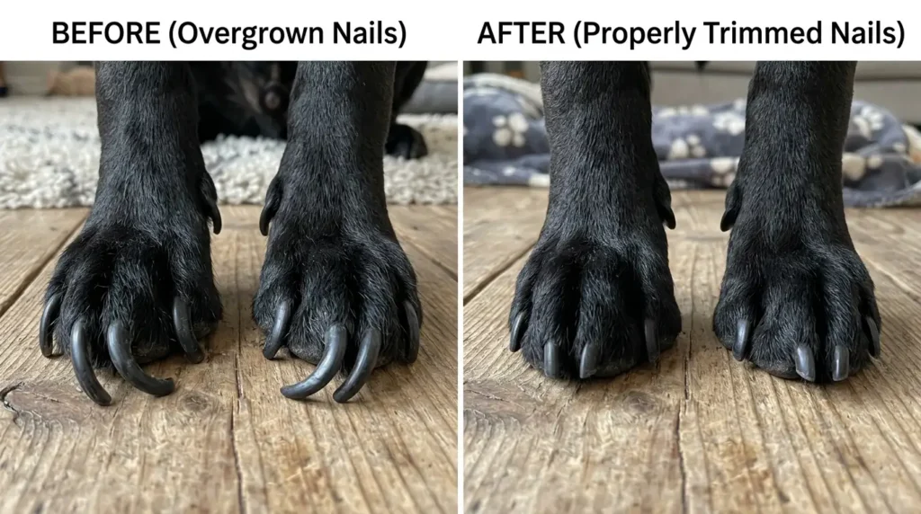 Overgrown vs Trimmed Nails