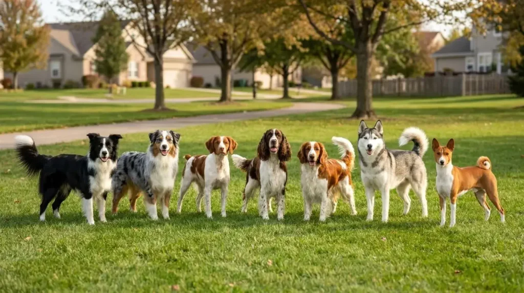 7 Medium Dog Breeds With White Tipped Tails Standing