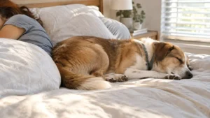 Read more about the article Why Does My Dog Sleep with His Butt Facing Me? The Real Meaning